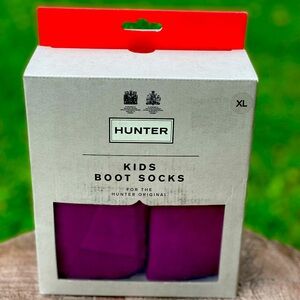 Hunter Original Kids Boot Socks XL NIB Violet